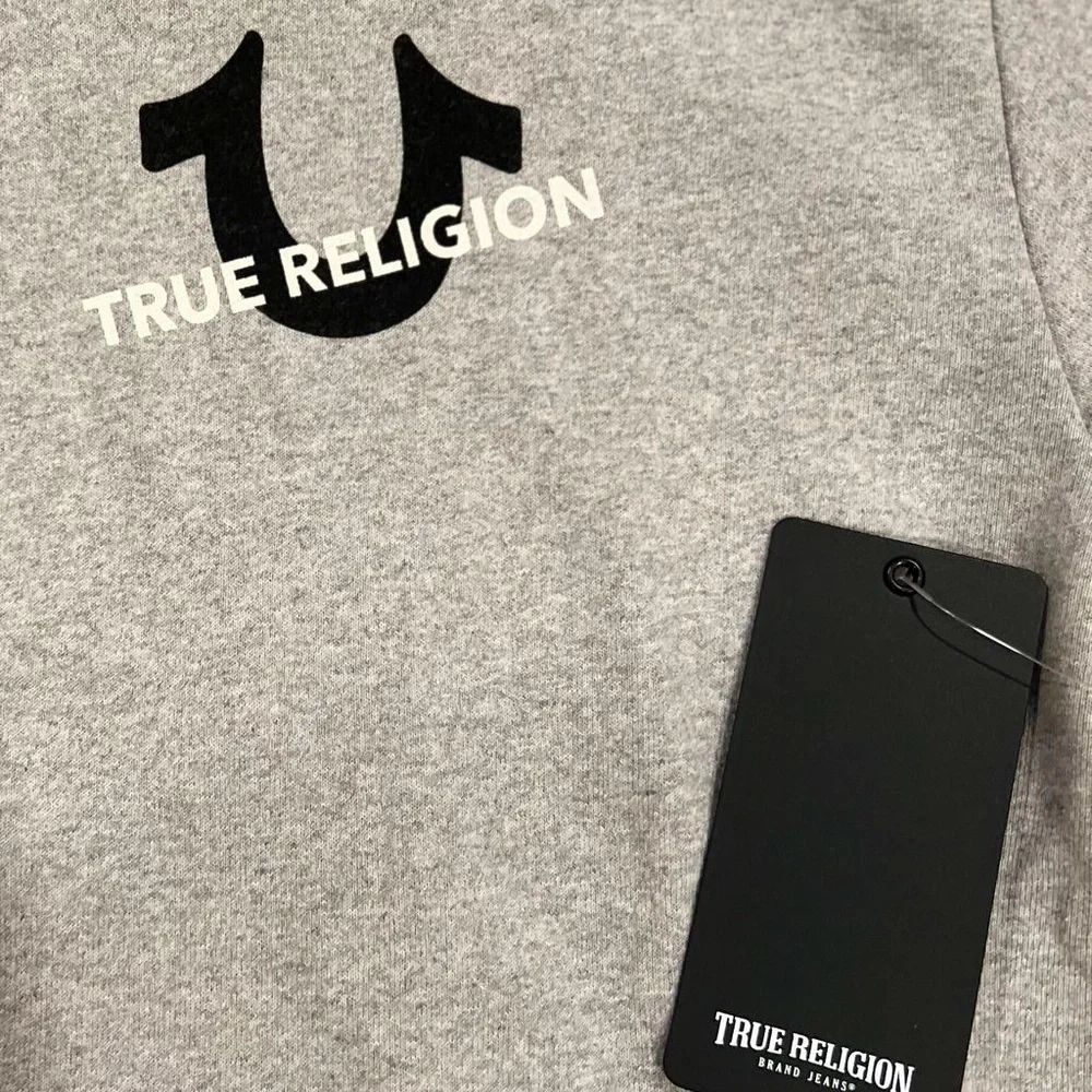TRUE RELIGION New Hoodie Pullover Sweater with‎ Front pocket Style 108212 LARGE